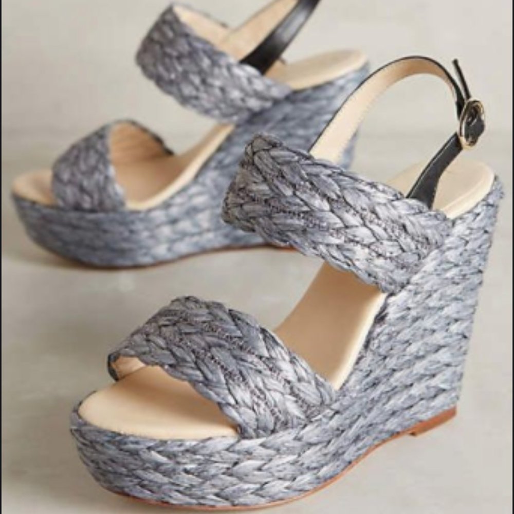 Anthropologie Lien.do Braided Raffia Espadrilles